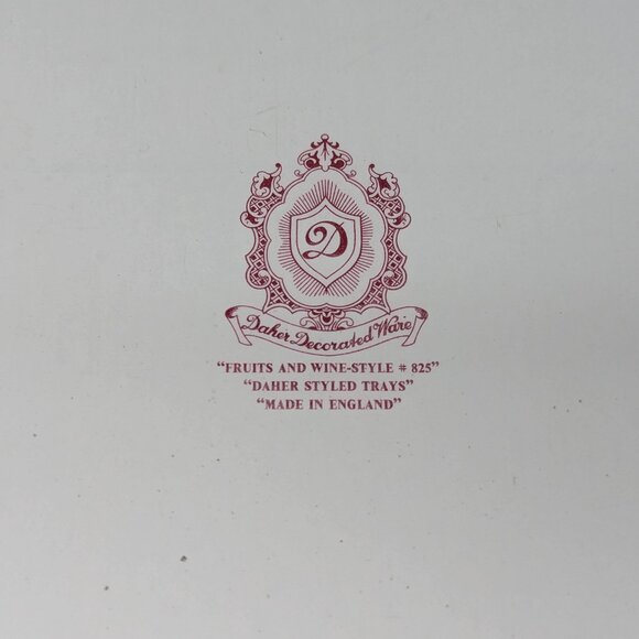 Vintage Daher Decorated Ware Fruits and Wine-Style #825 Daher Styled Tray - Picture 6 of 9